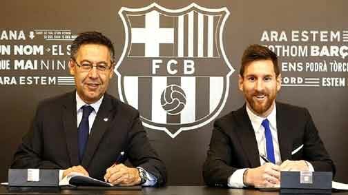 قناة العرب تيفي : رئيس نادي برشلونة يفكر في طلب ليونيل ميسي بالسماح له لمغادرة الفريق