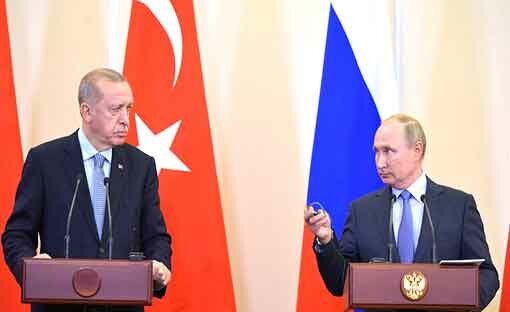 قناة العرب تيفي : رئيس تركيا يبحث مع الرئيس الروسي إمكانية إرسال قوات دولية لحماية الفلسطينيين