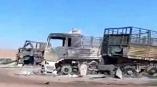 بعد اتهام الجزائر للمغرب : تفاصيل جديدة حول انفجار الشاحنات الجزائرية قرب الحدود الموريتانية الجزائرية